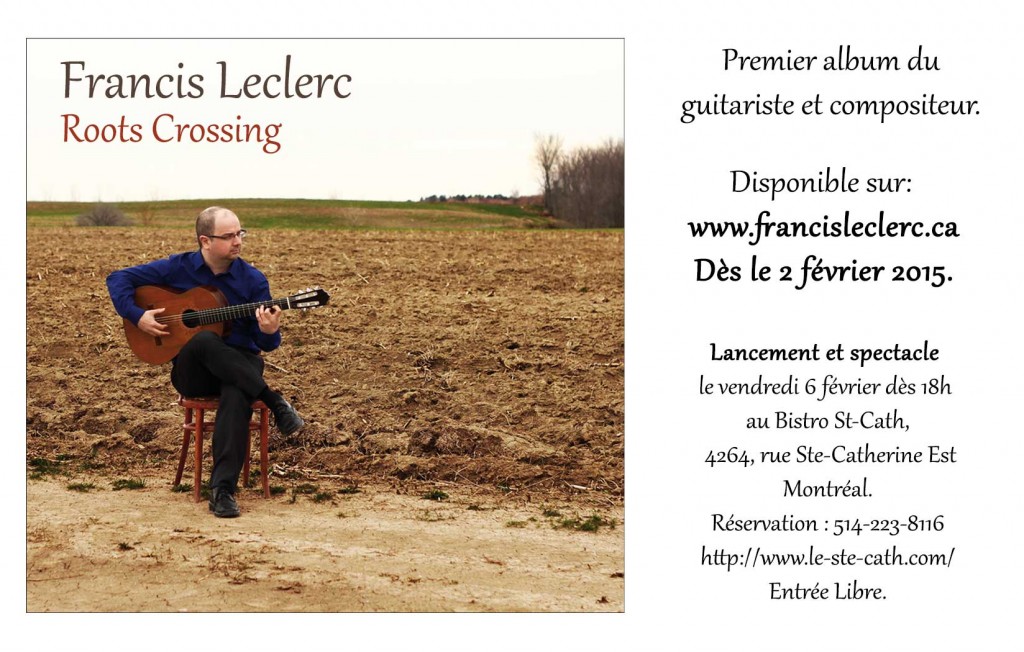 Francis Leclerc- lancement album 